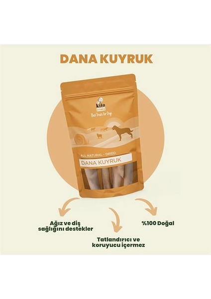 Kurutulmuş Dana Kuyruk Çiğnemelik Köpek Ödül MAMASI%100 Doğal, Glutensiz, Organik 100 Gr(Dog modelleri