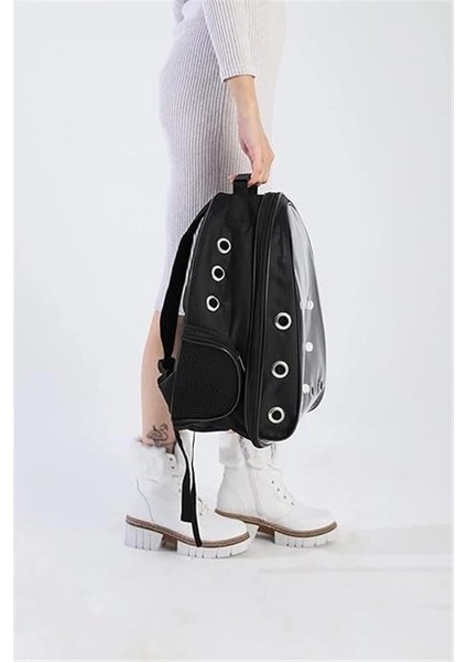 Şeffaf Astronot Kedi Taşıma Sırt Çantası – Evcil Hayvan Taşıma Çantası APOLLO11