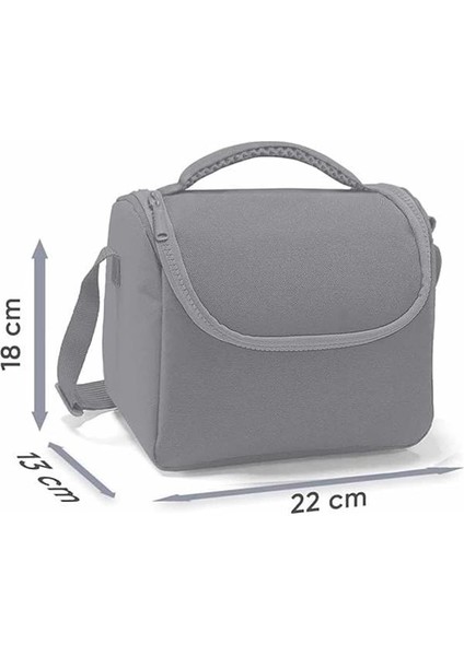 Siyah Turuncu Yeşil Dinazor Baskılı Erkek Çocuk Beslenme Çantası