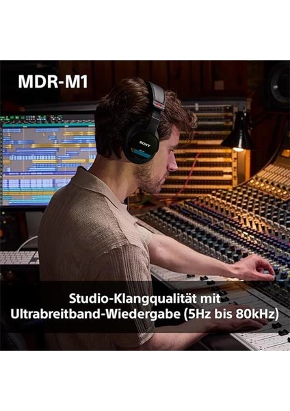 Mdr-M1 Studio Kapalı Arka Kulaklık - Kablolu, Ultra Geniş Bant Oynatma (5Hz-80kHz), Stüdyo modelleri