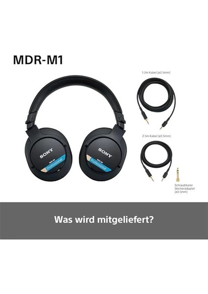 Mdr-M1 Studio Kapalı Arka Kulaklık - Kablolu, Ultra Geniş Bant Oynatma (5Hz-80kHz), Stüdyo