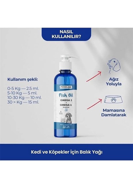Fish Oil 200 Ml, Omega 3&6 Içerikli Balık Yağı, Kedi ve Köpekler Için Tüy ve Genel Sağlık fırsatları
