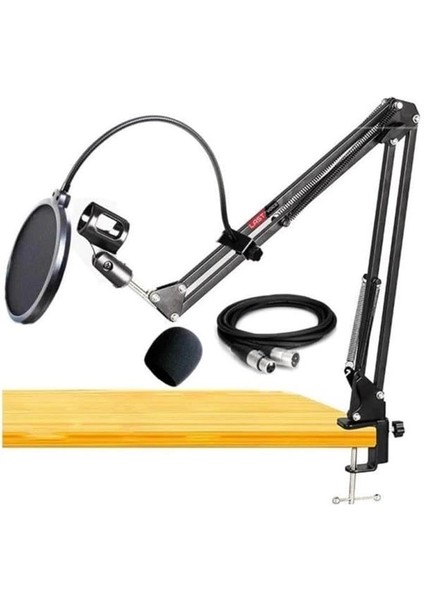 NB39PSX Set Stüdyo Masa Mikrofon Standı Pop Filtre Xlr Kablo fiyatları