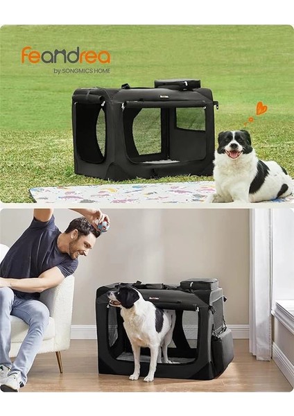 Köpek Kutusu, Köpek Çantası, Katlanabilir, 81 x 58 x 58 Cm, Siyah modelleri