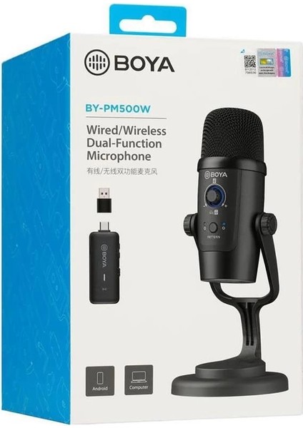 BY-PM500W Kablolu - Kablosuz USB Condenser Mikrofon