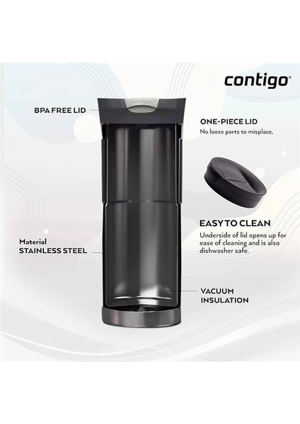 Contıgo Byron Snapseal Termos Bardak 470ML Sıyah fırsatları