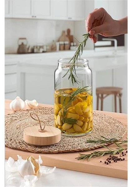 Ahşap Kapaklı Woody Kavanoz 43593 1130 cc fiyatları