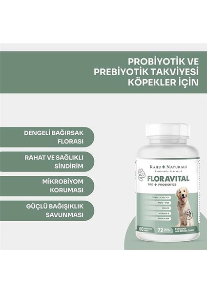 Floravital, Probiyotik ve Prebiyotik Desteği, 60 Tablet fiyatları