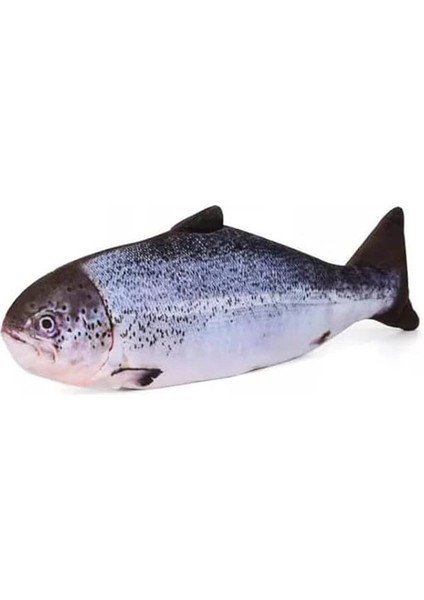 Peluş Sevimli Somon Balığı Kedi Oyuncağı,zilli, Sakinleştirici Oyuncak, Yumuşak Dokulu