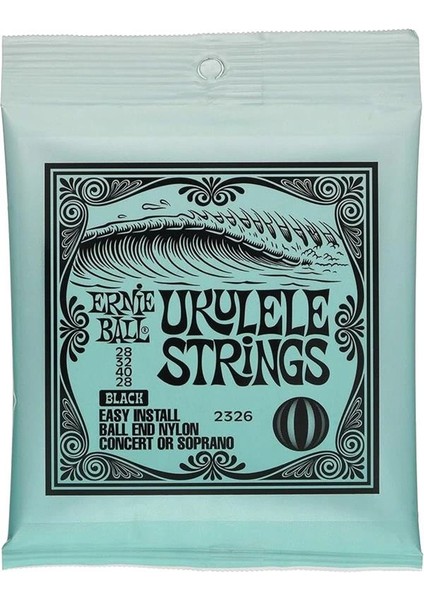 Konseri/soprano Ball End Naylon Ukulele Telleri - Siyah