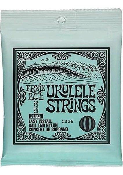 Konseri/soprano Ball End Naylon Ukulele Telleri - Siyah