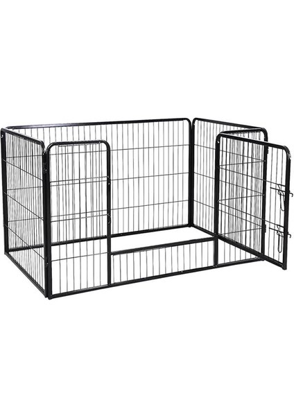 Evcil Hayvanlar Için Muhafaza, Köpek Yavrusu Çıkışı, Taşınabilir, 122 x 80 x 70 Cm, Siyah fırsatları