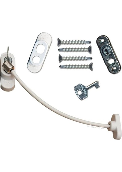 Kablolu Pvc Pencere Kilidi, 5'li Set