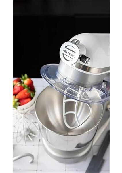 Moderna Mutfak Şefi Beyaz Gri 1589/01 - Döküm Gövde, Planet Mikser Yoğurma Makinesi, 1600