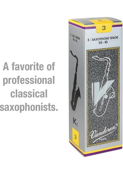 SR623 Tenor Sax V.12 Reeds Strength 3; 5'li Kutu, Siyah fiyatları