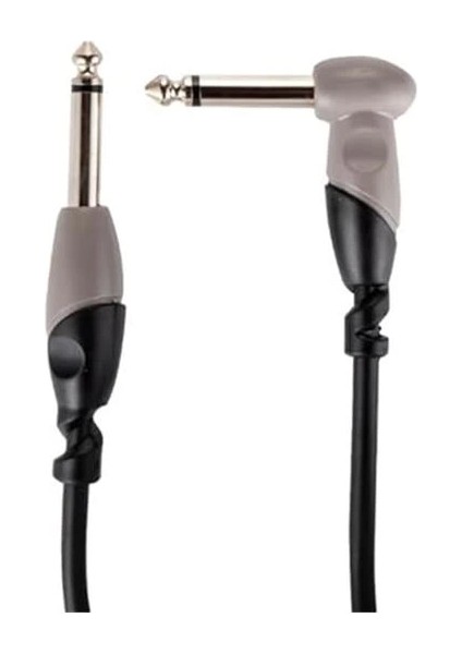 KCL-156-3M Siyah-Gri 3 Metre Açılı Gitar Enstrüman Kablosu Kozmos modelleri