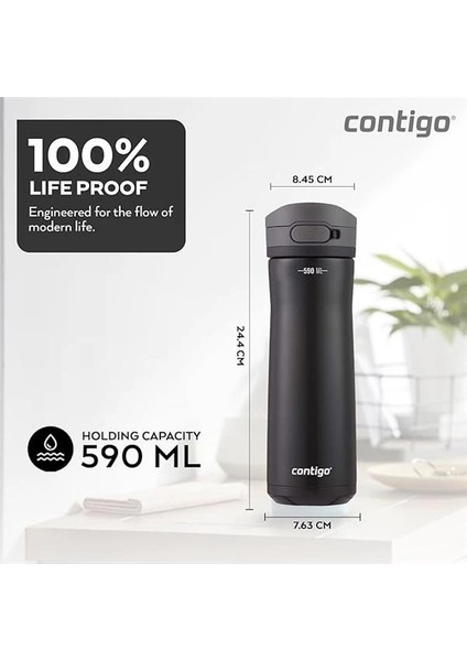 Jackson Autopop Soğuk Su Termosu 590 ml Siyah fiyatları