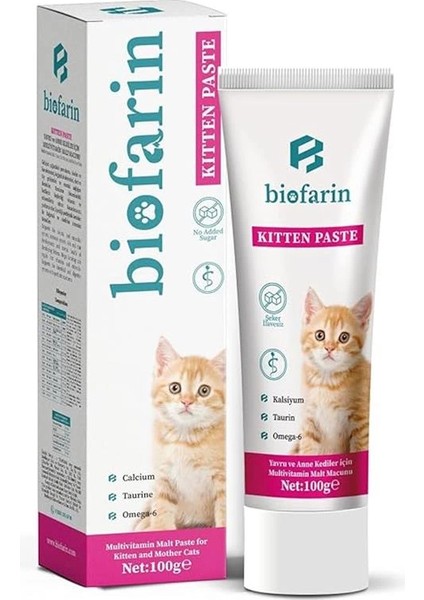 Kitten Paste 100 gr Yavru ve Anne Kedi Bağışıklık Kas Gelişimi Destekleyici Multivitamin