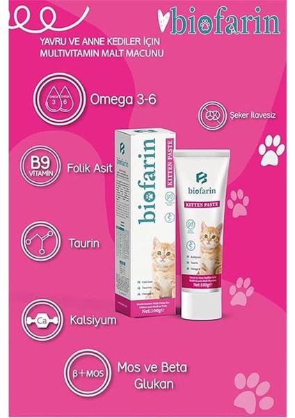 Kitten Paste 100 gr Yavru ve Anne Kedi Bağışıklık Kas Gelişimi Destekleyici Multivitamin fiyatları