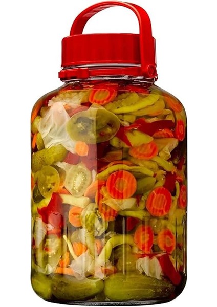 Pasabahce Harvest Kırmızı Kapaklı Kavanoz 8000 cc fiyatları