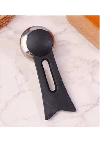 Dikey Tasarım Tencere Kapağı Kolu, Siyah Metal, Isıya Dayanıklı ve Ergonomik Tasarım, Kolay