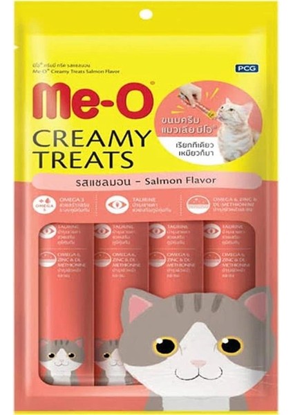 Me-O Creamy Treats Somonlu Kedi Kreması Ödülü 15GR x 4 fiyatları