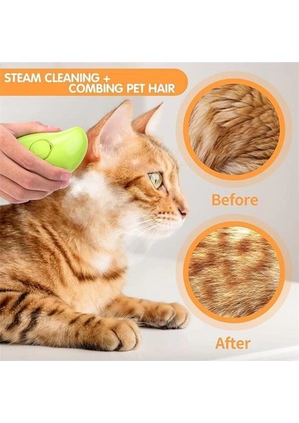 Cat Steam 3'ü 1 Arada Kendi Kendini Temizleyen Kedi Bakım Fırçası - Kediler ve Köpekler Için indirimleri