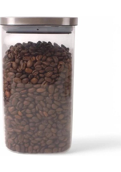 1100ML Sızdırmaz Vakumlu Metal Kapaklı Borosilikat Cam Kavanoz – Hava Geçirmez & Dayanıklı