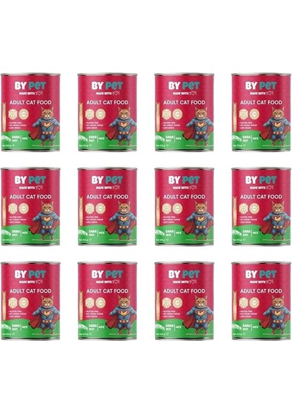 Yetişkin Kediler Için Dana Etli Konserve Yaş Mama 415 gr x 12 Adet