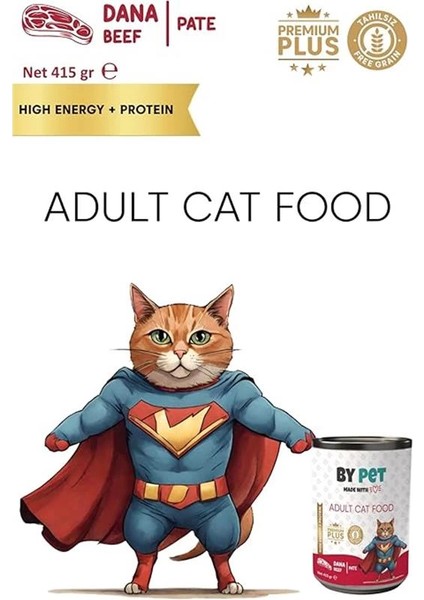 Yetişkin Kediler Için Dana Etli Konserve Yaş Mama 415 gr x 12 Adet modelleri