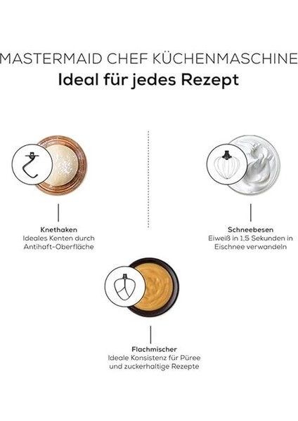 Mastermaıd Chef Stand Mıkser 1500W Soft Cream indirimleri