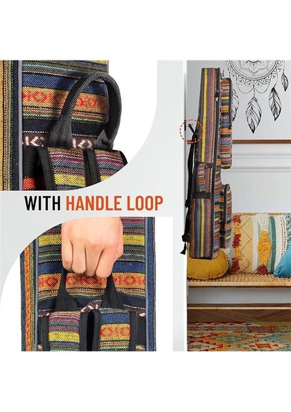 CY0186 Bohemian 15.6mm Gig Bag Dolgulu Su Geçirmez Gitar Çantası