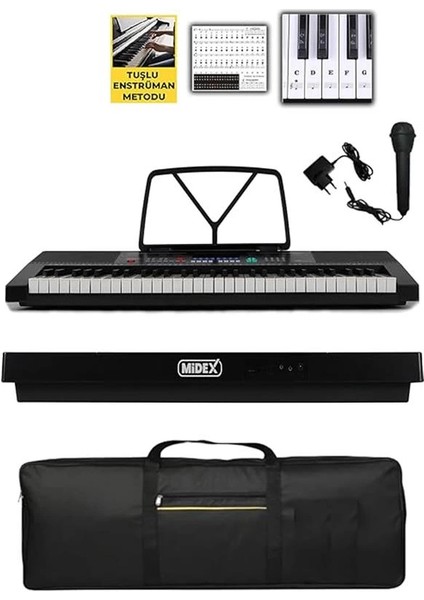 PS-2500 LED Ekran 61 Tuşlu Org Çanta Notalık ve Adaptörlü (300 Ses 300 Ritim) fırsatları