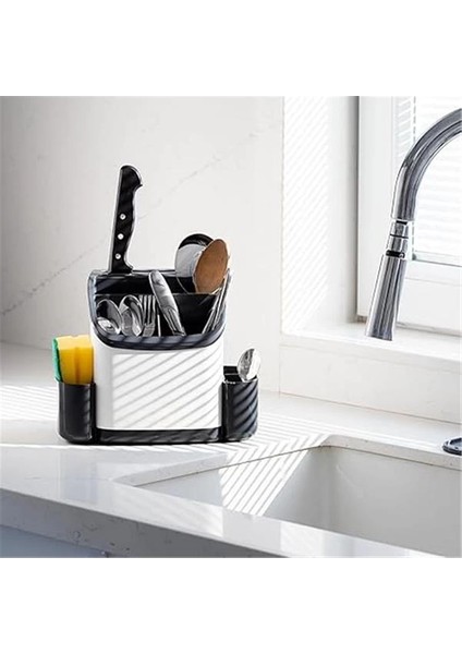 TIM-198 Tezgah Üstü Süngerlikli Kaşıklık Mutfak Düzenleyici - Çok Amaçlı Organizer Bıçaklık indirimleri