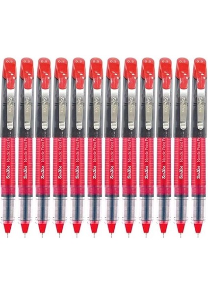 NP68 Iğne Uçlu Kalem 12'li Ambalaj Kırmızı 0.5 mm