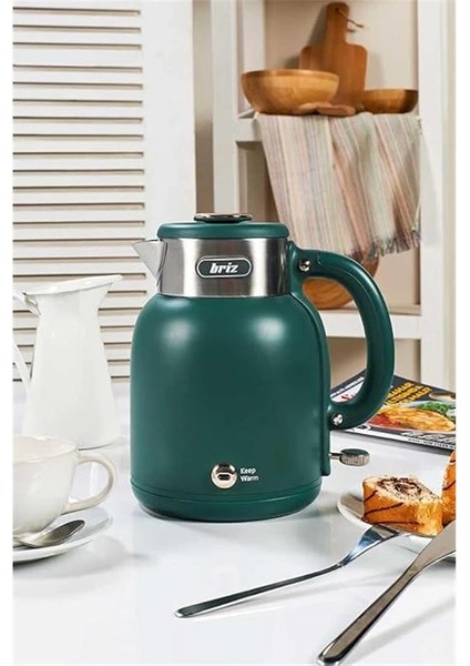 BR1040 Retro Yeşil Su Isıtıcı Çelik Kettle
