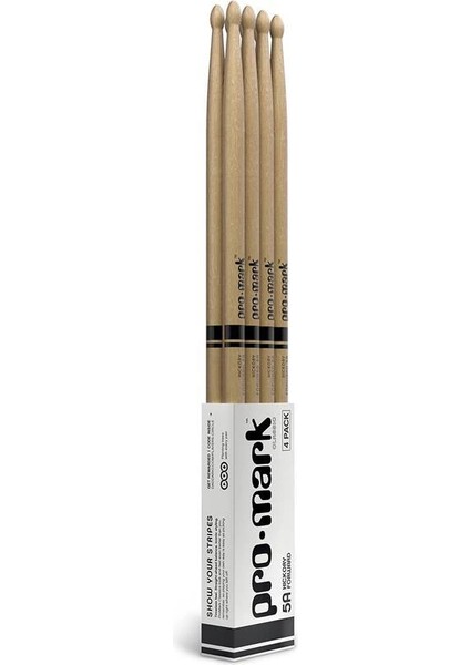Classic Forward 5A Hickory Drumsticks, Ovale Holzspitze, 4 Paar