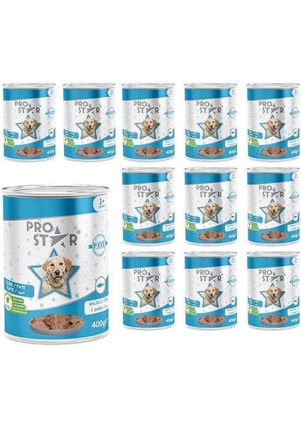 Yetişkin Köpek Balıklı Pate 400 Yaş Mama gr x 12 Adet