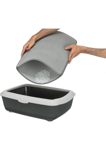 Kedi Tuvalet Paspası, Çift Katlı, 35X45 Cm, Gri fiyatları