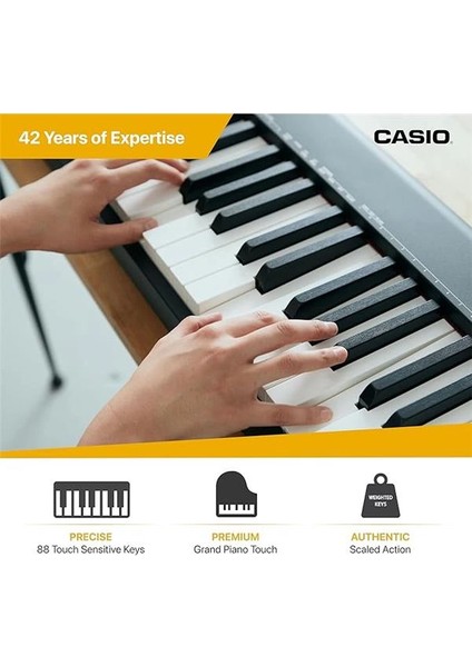 CDP-S110BK Dijital Piyano, 88 Ağırlıklı Tuşlu, Siyah