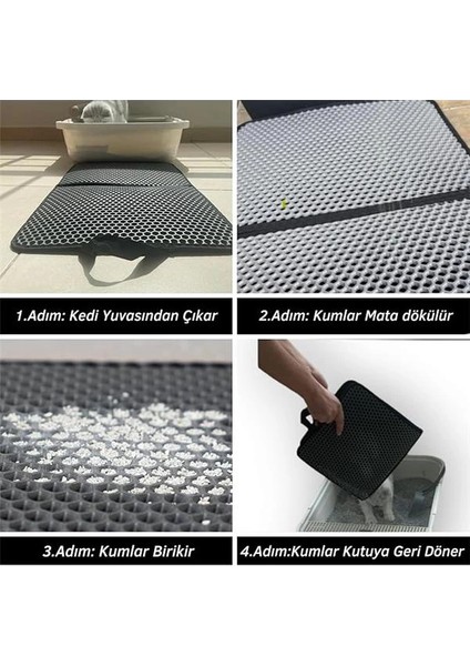 Elekli Kedi Tuvalet Önü Paspası Kedi Paspası, Kedi Kumu Paspası, Katlanabilir Büyük Boy modelleri