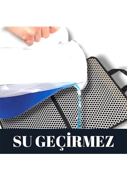 Elekli Kedi Tuvalet Önü Paspası Kedi Paspası, Kedi Kumu Paspası, Katlanabilir Büyük Boy