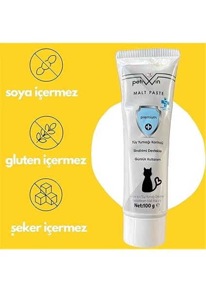 Tüy Yumağı Önleyici Malt Macun - Malt Paste - 100 G - Sindirimi Rahatlatıcı - Şekersiz indirimleri