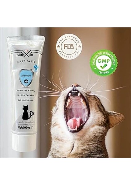 Tüy Yumağı Önleyici Malt Macun - Malt Paste - 100 G - Sindirimi Rahatlatıcı - Şekersiz