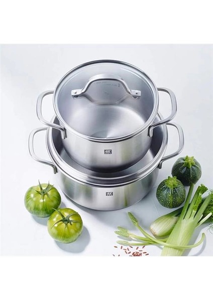 Zwilling Flow Tencere Seti, Paslanmaz Çelik, 5 Parça, Gümüş Rengi