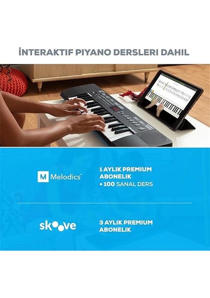 Melody 32 - Taşınabilir 32 Tuşlu Dijital Piyano Klavye, Dahili Hoparlör, 300 Entegre Ses, 40 indirimleri