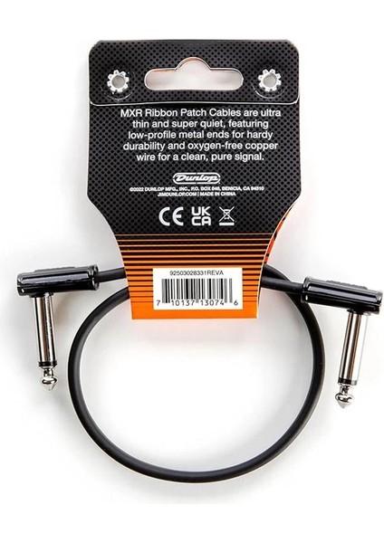 Jım Dunlop, 1/4-Inç Dik Açı Mxr Şerit Yama Kablosu 1ft | 1ft (Dcpr1) fiyatları