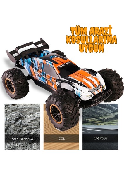 Uzaktan Kumandalı Şarjlı Işıklı 15KM/H Yapan 4x4 Dev Off Road Rc Araba 40CM modelleri