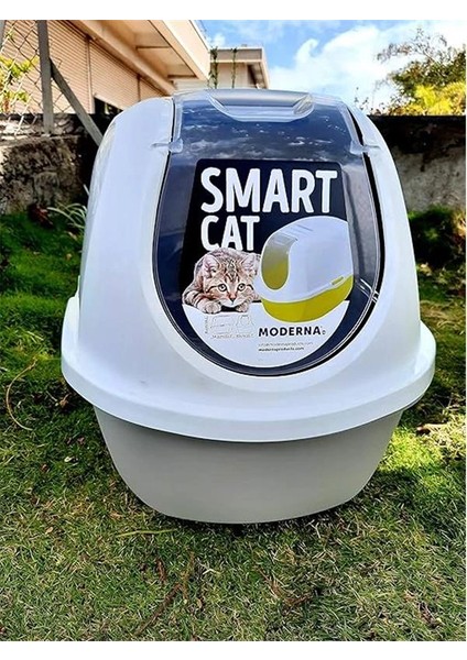 Smart Kapalı Kedi Tuvaleti - Gri 53 cm fırsatları