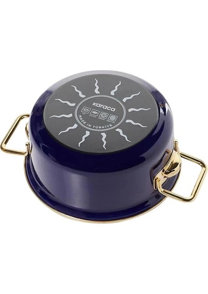 Piraye Emaye 3'lü Tencere Seti Lacivert modelleri